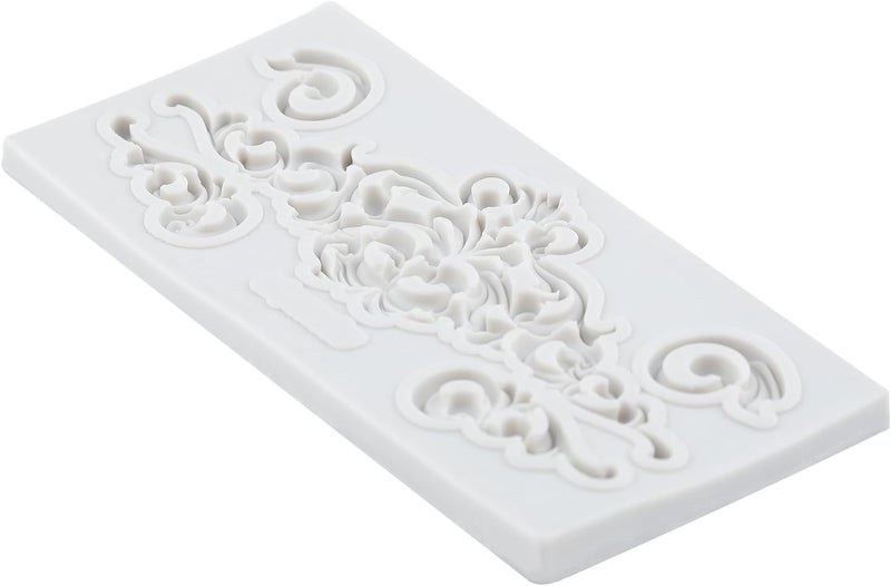 TAOXIBEI Baroque Curlicues Scroll Lace Border Silicone Molds Relief Flower Lace Filigree Polymer Clay Mold for DIY Crafts Epoxy Resin Casting Air Dry Polymer Clay Plaster Jewelry Making - Image 4